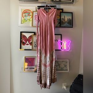 Tie dye halter dress